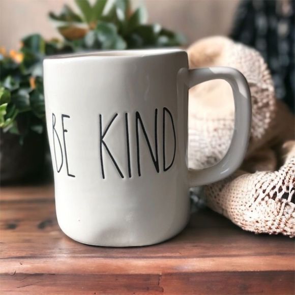 Rae Dunn Other - Rae Dunn BE KIND Classic white & black ceramic minimalistic coffee mug
